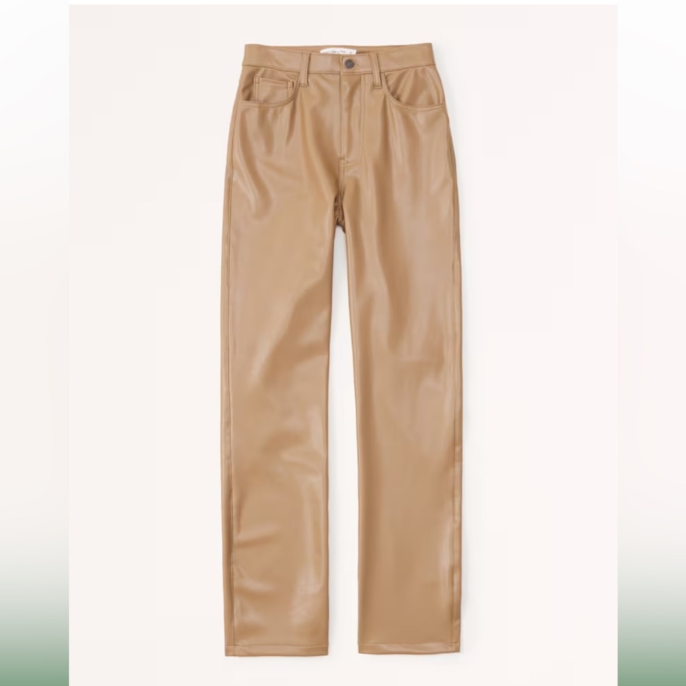 Abercrombie Vegan Leather 90s Straight Pant